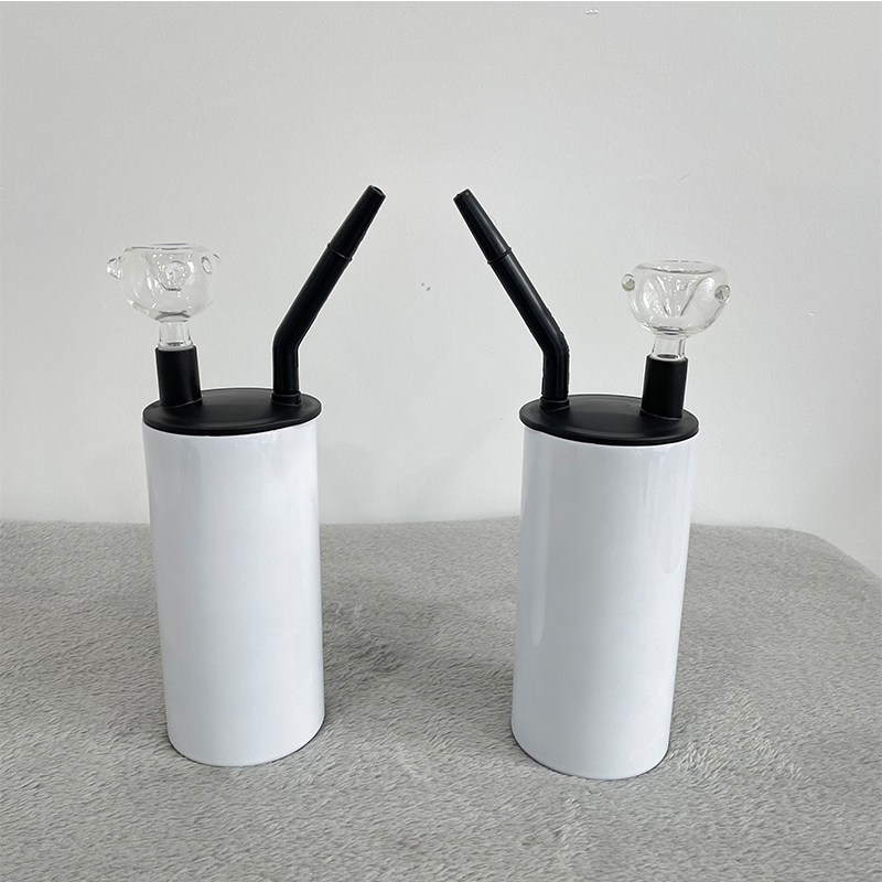 YIPAI 15oz White Blanks Sublimation Water Pipe Smoke Hookah Tumbler