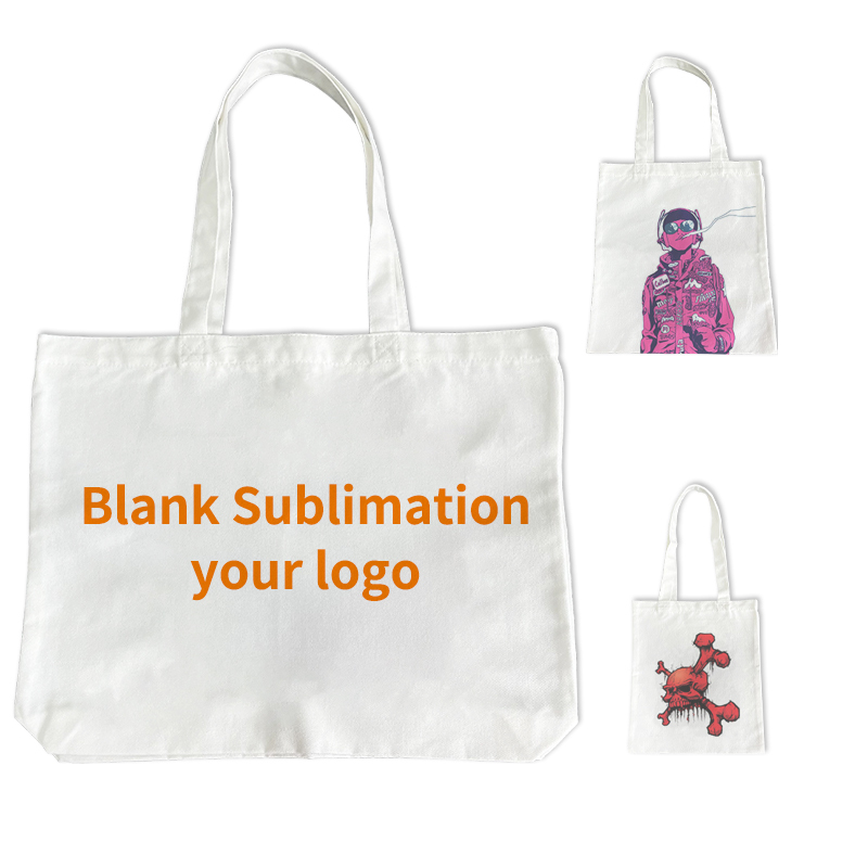Large size 20.1inch*16.2inch*3.5inch bottom white blank sublimation tote bags shipping bags with bottom