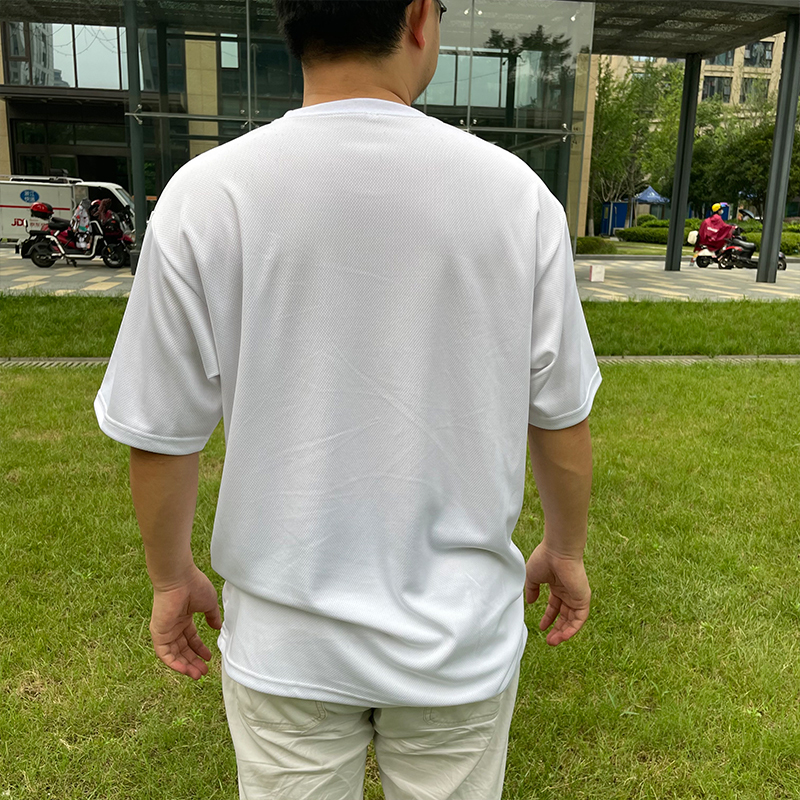 M-5XL White Sublimation Blank 100% mesh Polyester sport T-shirt ( you can leave message to us what size and quantity you want after paid)