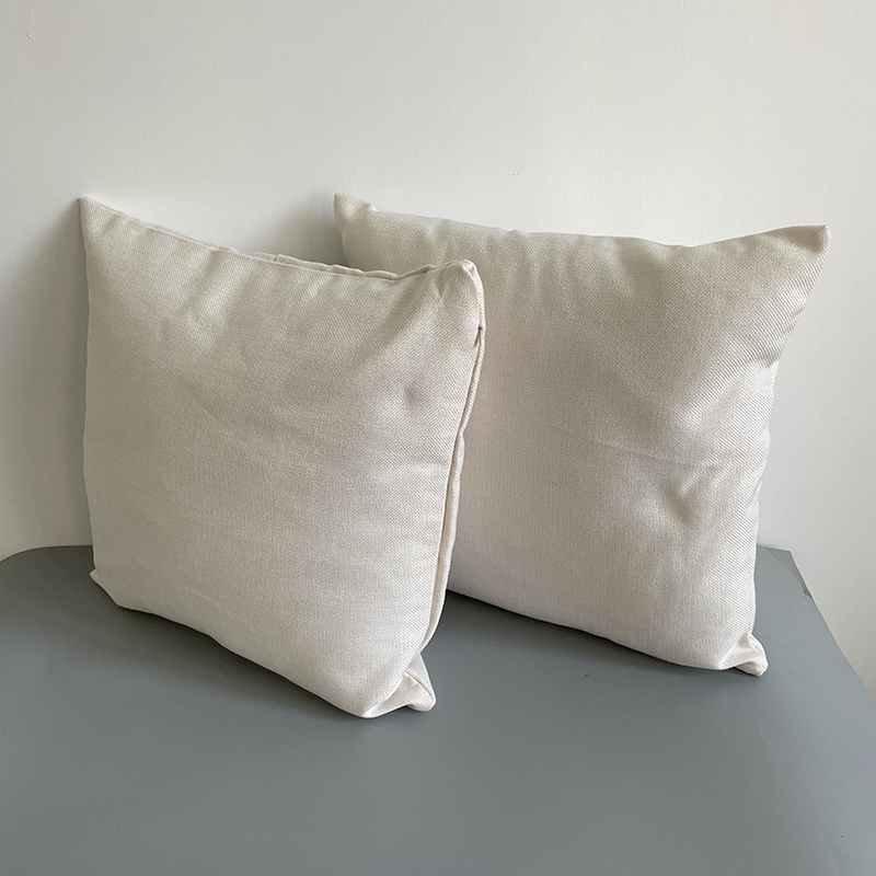 40CM*40CM Sublimation Blank100% Polyester cotton linen feeling soft natural canvas pillow cases with pocket