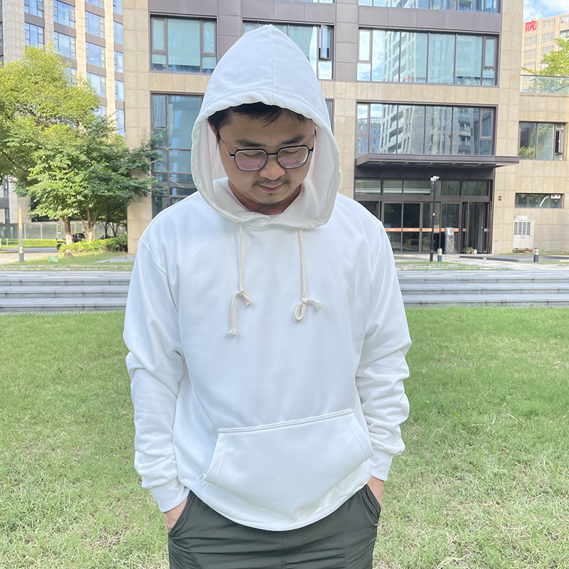 White Sublimation Hoodies （you can leave message to us what size and quantity you want after paid)