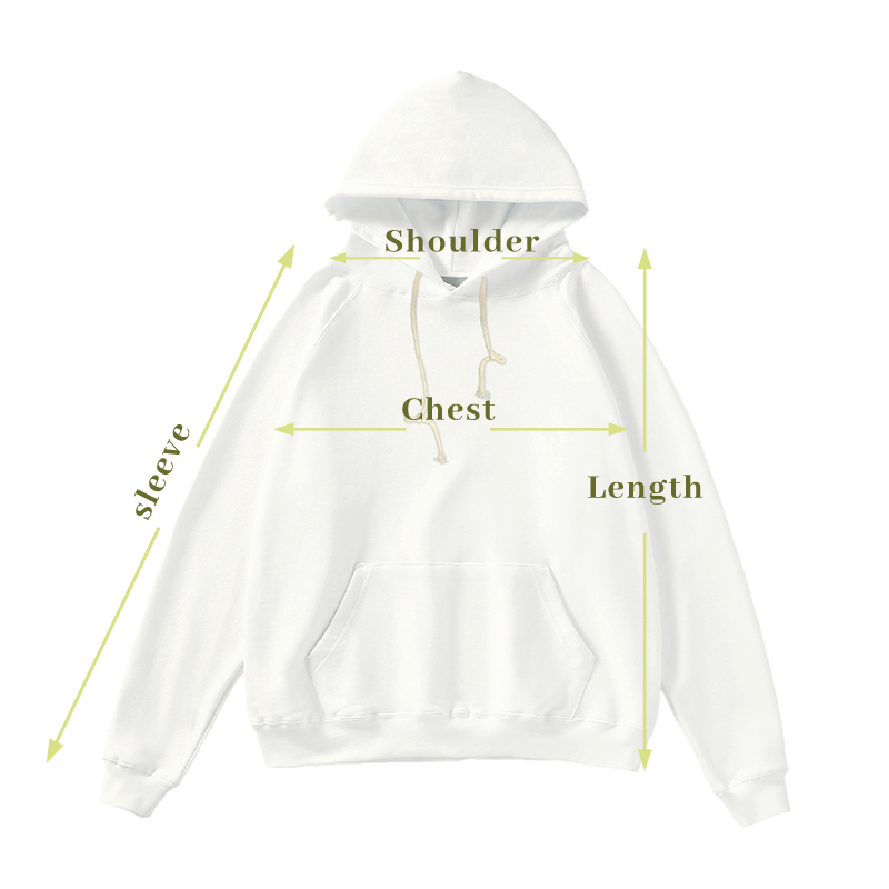 White Sublimation Hoodies （you can leave message to us what size and quantity you want after paid)