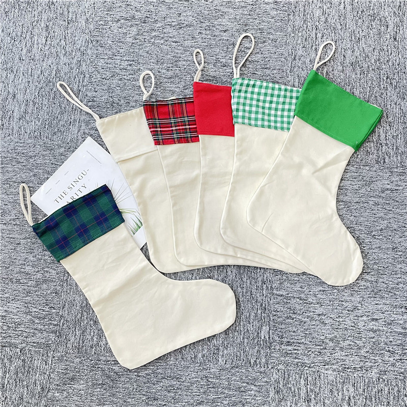 Blank Sublimation Christmas sock bag stocking (you can leave message to us what color and quantity you want after paid)