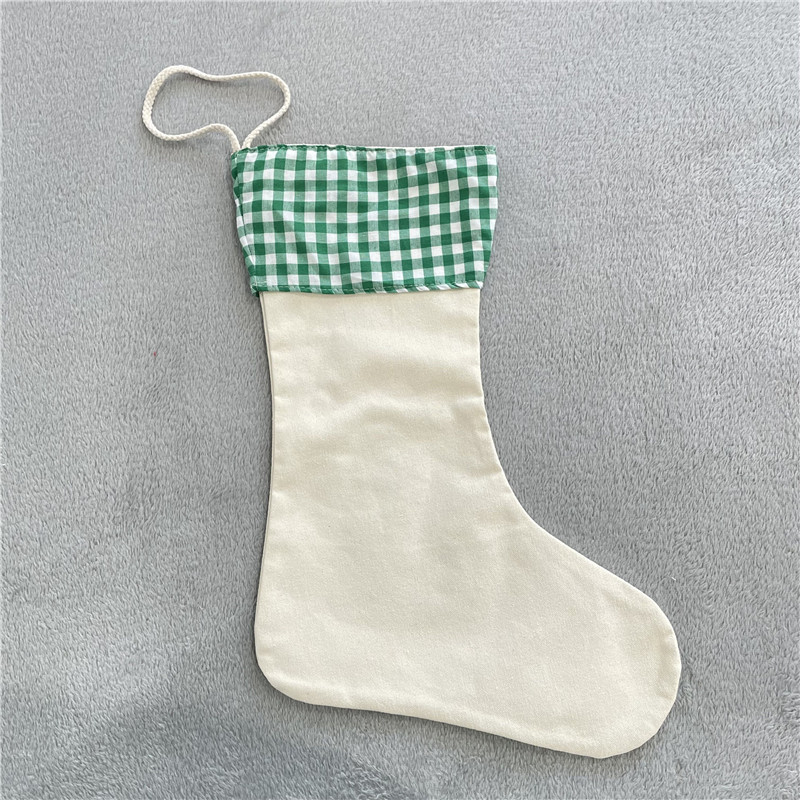 Blank Sublimation Christmas sock bag stocking (you can leave message to us what color and quantity you want after paid)