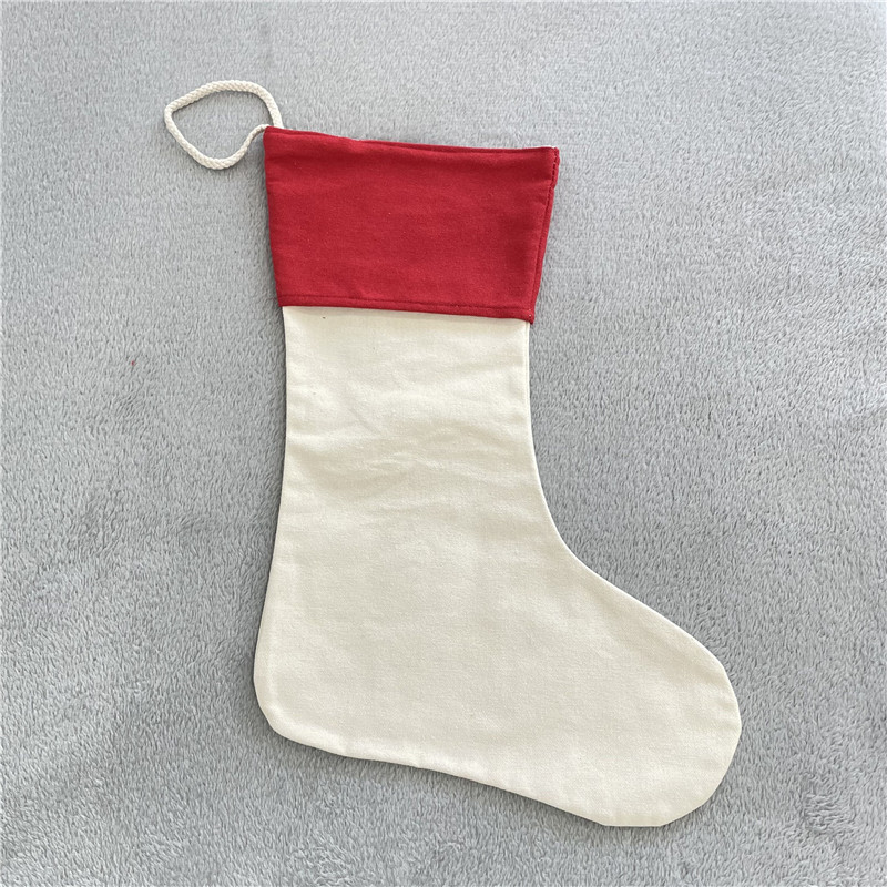 Blank Sublimation Christmas sock bag stocking (you can leave message to us what color and quantity you want after paid)