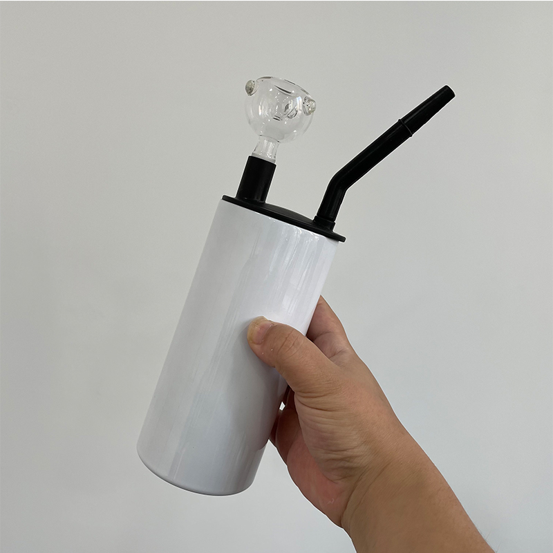YIPAI 15oz White Blanks Sublimation Water Pipe Smoke Hookah Tumbler