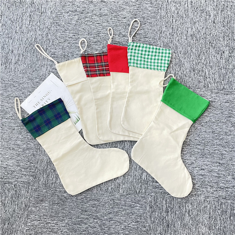 Blank Sublimation Christmas sock bag stocking (you can leave message to us what color and quantity you want after paid)