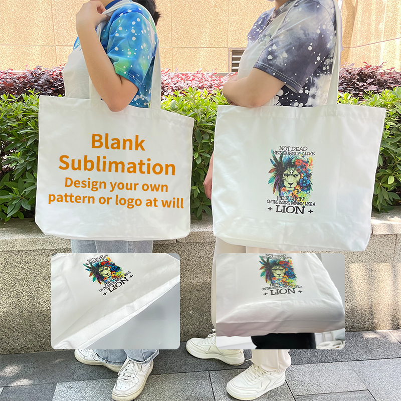 Large size 20.1inch*16.2inch*3.5inch bottom white blank sublimation tote bags shipping bags with bottom