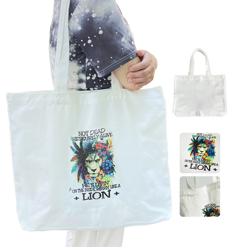 Large size 20.1inch*16.2inch*3.5inch bottom white blank sublimation tote bags shipping bags with bottom