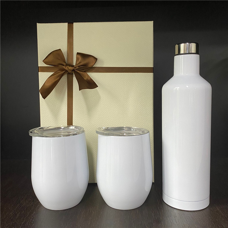 Christmas gifts wine tumbler and bottle gifts set with box
