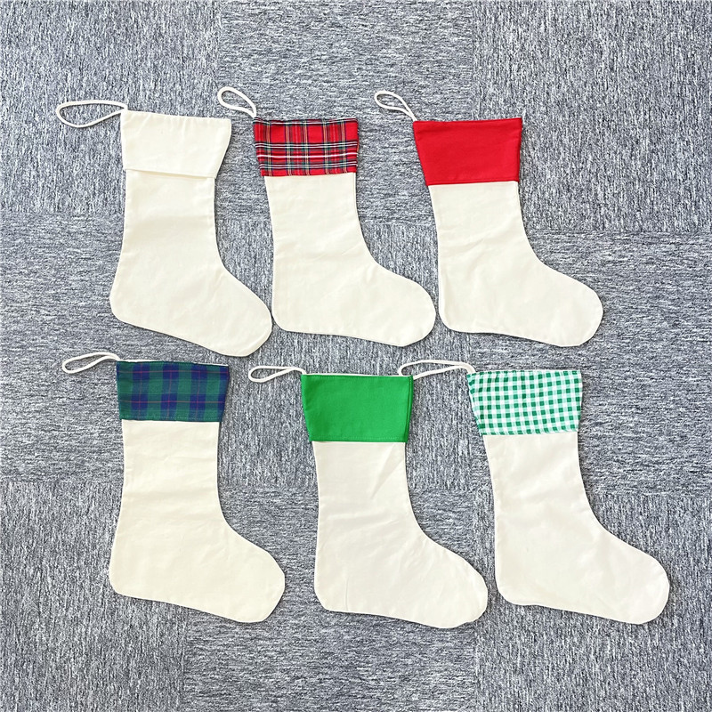 Blank Sublimation Christmas sock bag stocking (you can leave message to us what color and quantity you want after paid)