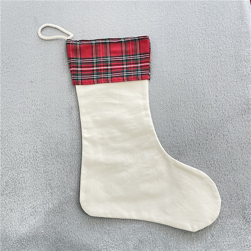 Blank Sublimation Christmas sock bag stocking (you can leave message to us what color and quantity you want after paid)