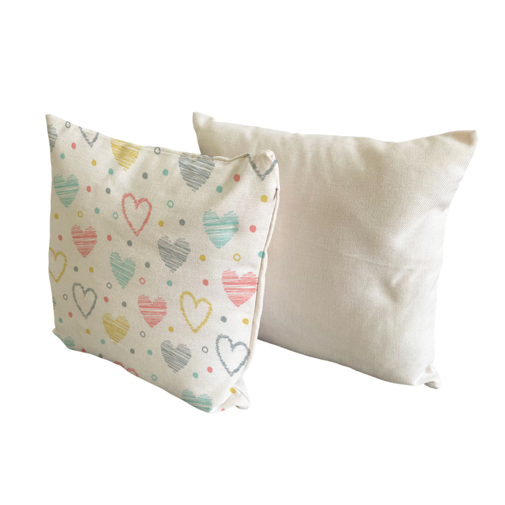 40CM*40CM Sublimation Blank100% Polyester cotton linen feeling soft natural canvas pillow cases with pocket