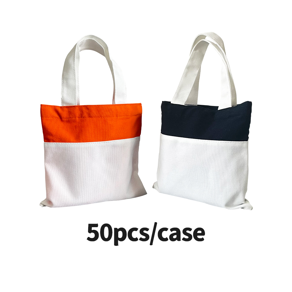 YIPAI US Orange Black Color Halloween Blank Sublimation Kids Candy Tote Bag Sold By Case