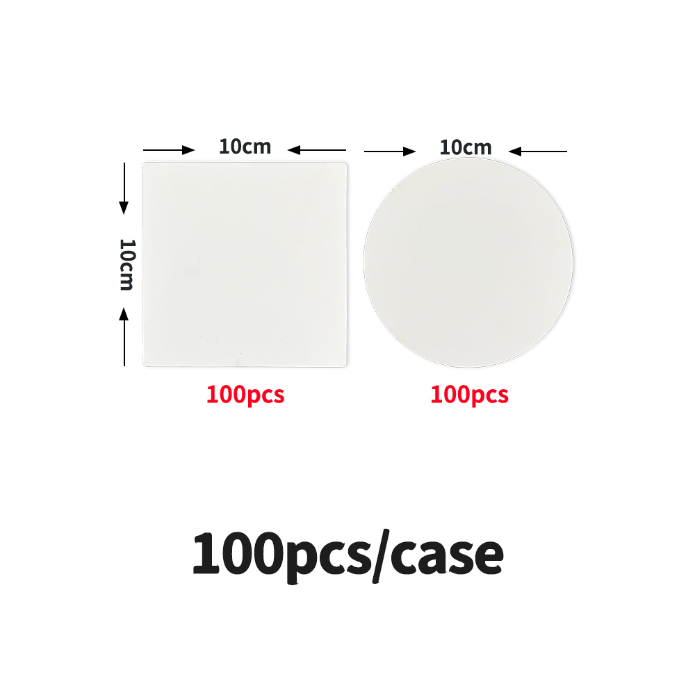 USA Warehouse Wholesale Sublimation Blanks MDF Coaster For Drink Coffee 10cm*10cm Square Shape 10cm Diameter Round Shape Sold By Case (Pre Sale Delivery Time 8th October)