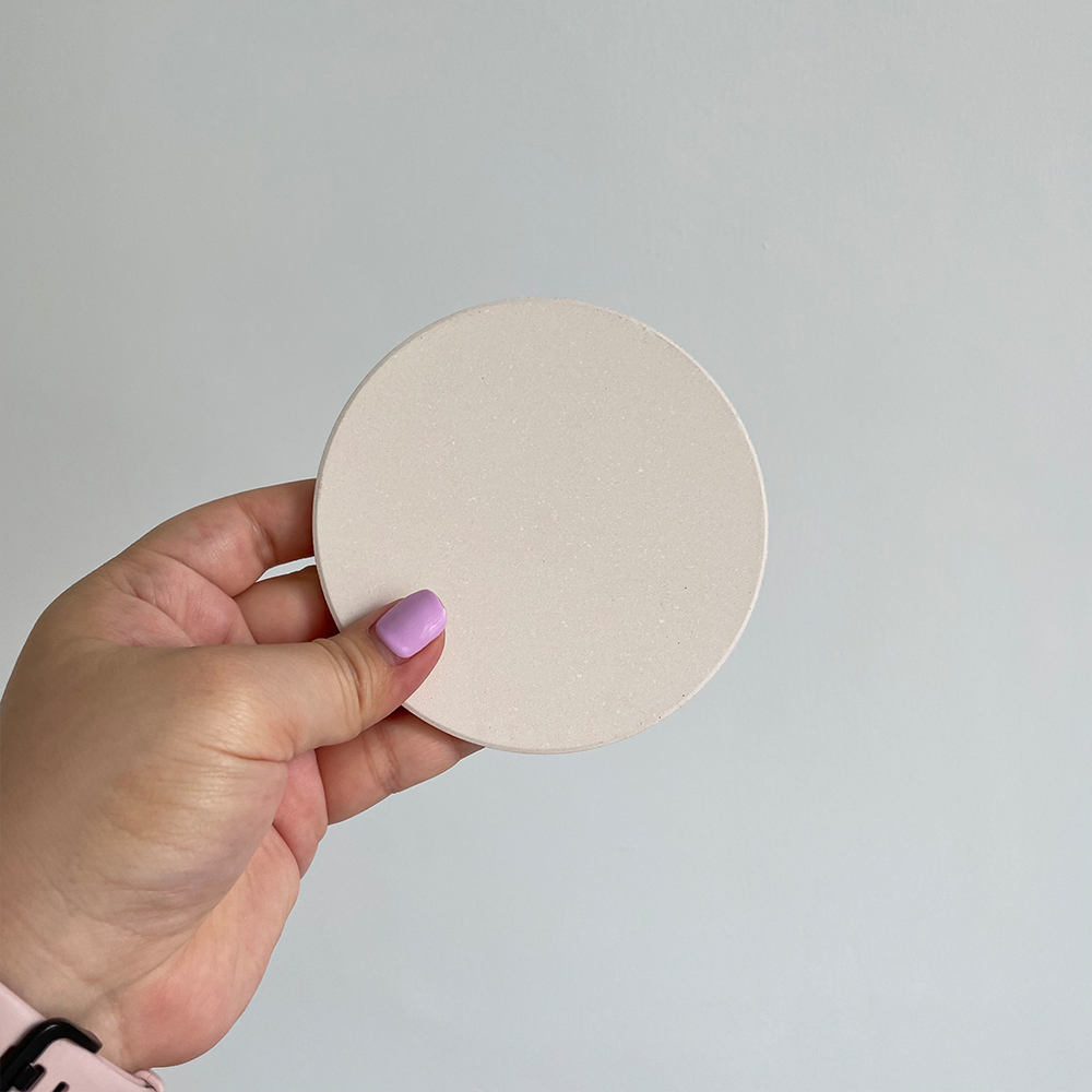 USA Warehouse Wholesale Sublimation Blanks 10cm*10cm Square 10.3cm Round Table Ceramic Coaster With Cork For Drink Coffee