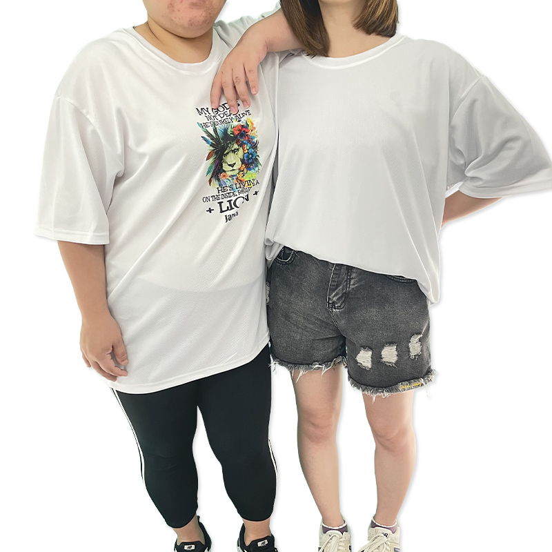 YIPAI USA Warehouse White Sublimation Blanks Men Women Short Sleeve Breathable Mesh T-shirts Mix Sizes 48pcs Sold By Case