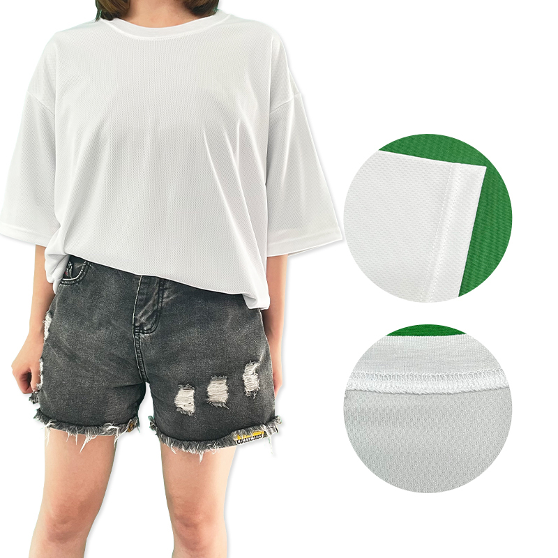 YIPAI USA Warehouse White Sublimation Blanks Men Women Short Sleeve Breathable Mesh T-shirts Mix Sizes 48pcs Sold By Case