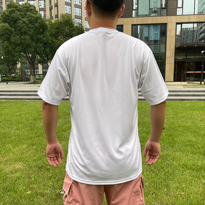 YIPAI USA Warehouse White Sublimation Blanks Men Women Short Sleeve Breathable Mesh T-shirts Mix Sizes 48pcs Sold By Case