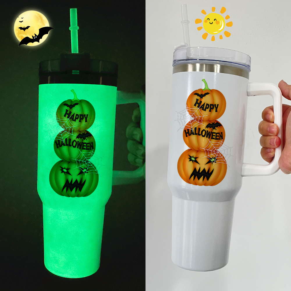 YIPAI Blank Sublimation Glow In Dark 40oz Tumbler With Lid And Straw For DIY Sublimation Printing