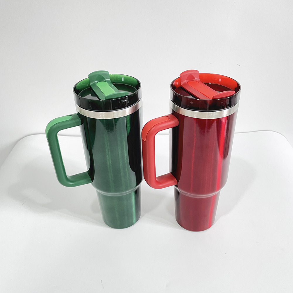 YIPAI New Arrival Blank Sublimation 40oz Christmas Tumbler Stanley+Starbucks Co-branded