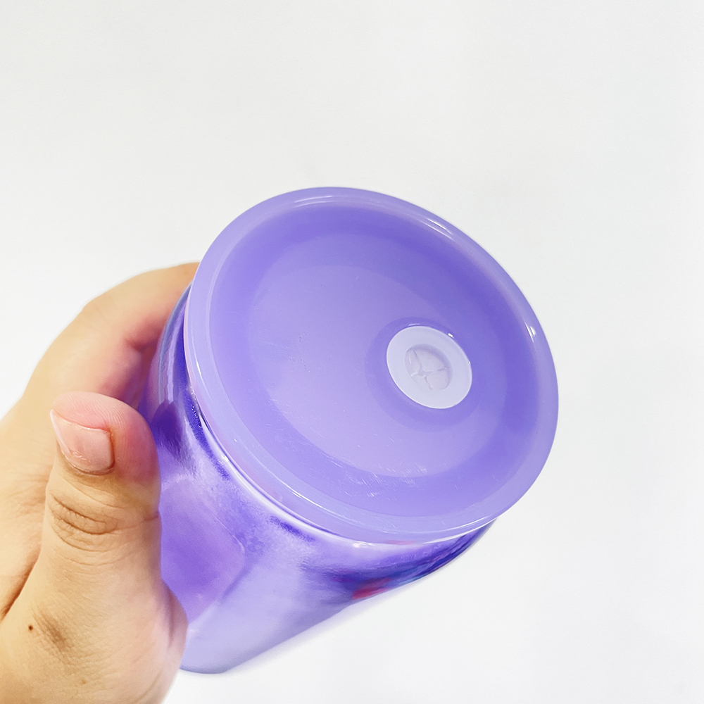 YIPAI Sublimation 16oz Colored Jelly Glass Can With Plastic Lids Sold By Case
