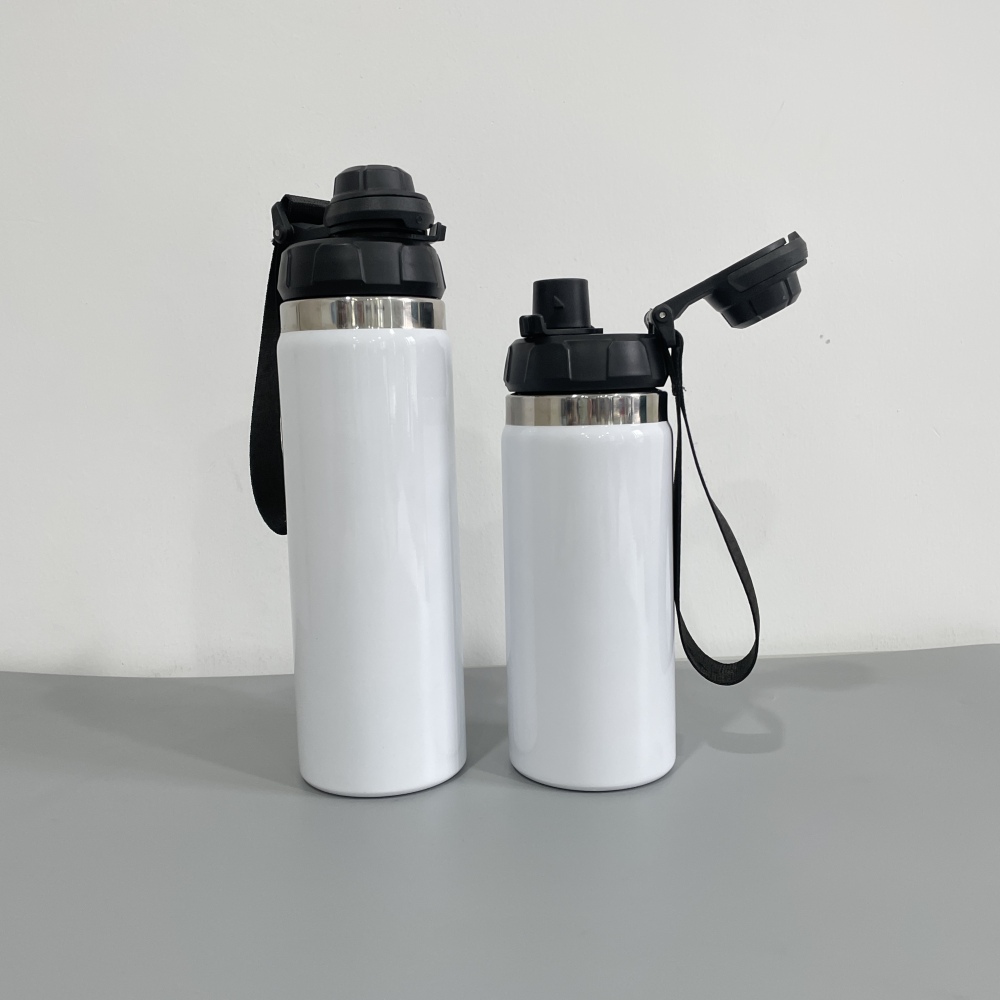 YIPAI USA Warehouse 16oz 20oz White Sublimation Water Bottle With Spout Lid
