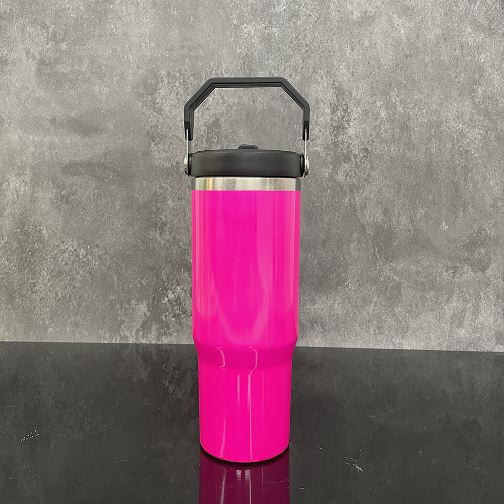 YIPAI China Warehouse Neon Colors 30oz Fip Straw Water Bottles Blank Sublimation Kids Tumblers