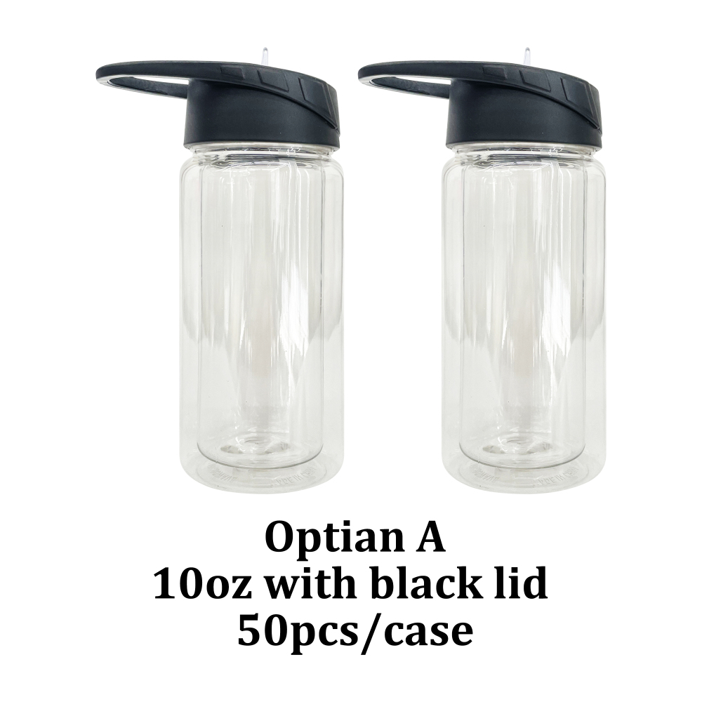 YIPAI China Warehouse 10oz 15oz Double Walled Plastic Bottles For Snow Globes With Pre Drilled Hole And Plug Ship Out On April 15