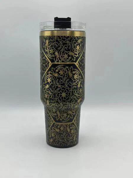 YIPAI USA Warehouse 30oz & 40oz H2.0 Deco-Collection-Style Powder Coat Gold & Copper Mixed Tumblers