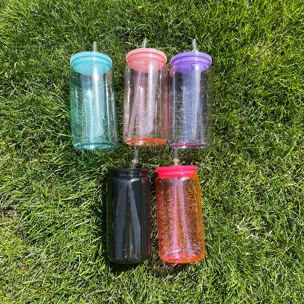 50 Pack YIPAI China Warehouse Jelly Plastic Cup Same Shape As 16oz Glass Can