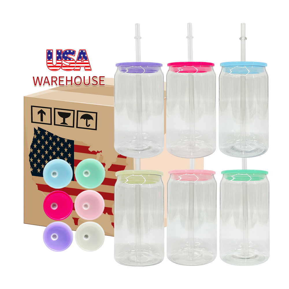 50 Pack 60 Pack YIPAI China Warehouse 16oz 20oz Plastic Cup With Colored PP Lid