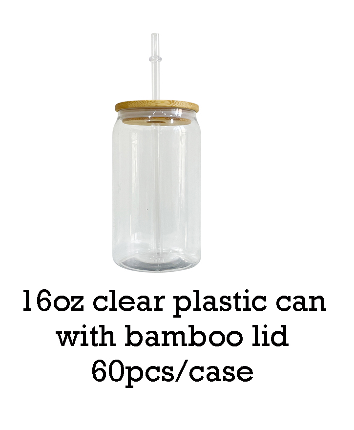 50 Pack 60 Pack YIPAI China Warehouse 16oz 20oz Plastic Cup With PP Lid Bamboo Lid