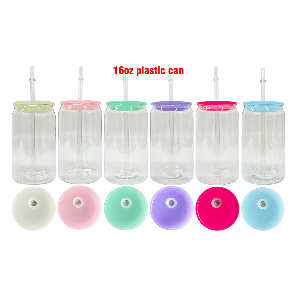 50 Pack 60 Pack YIPAI China Warehouse 16oz 20oz Plastic Cup With Colored PP Lid