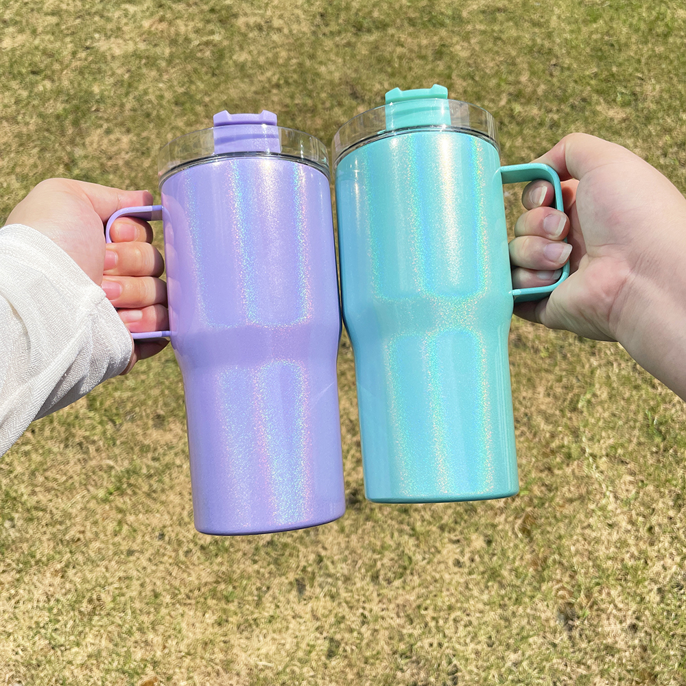 25 Pack YIPAI China Warehouse Newest Style Sublimation 20oz Kids Sparkly Stanley Tumbler