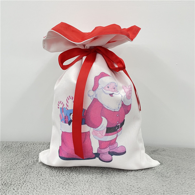 US White Color Blank Sublimation Christmas Bags 50pcs