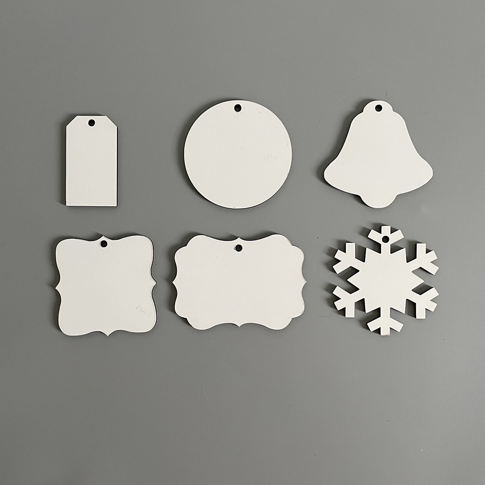 YIPAI US Warehouse Christmas Supply Wholesale MDF Ornaments With Red Rope And Hemp Rope Mix 6 Styles Sold By Case (Pre Sale Delivery Time 8th October)