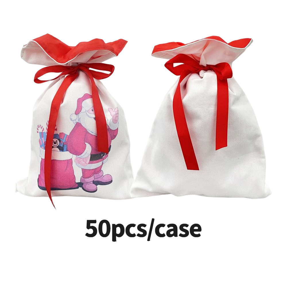 YIPAI US White Color Blank Sublimation Christmas Gift Bags Sold By Case