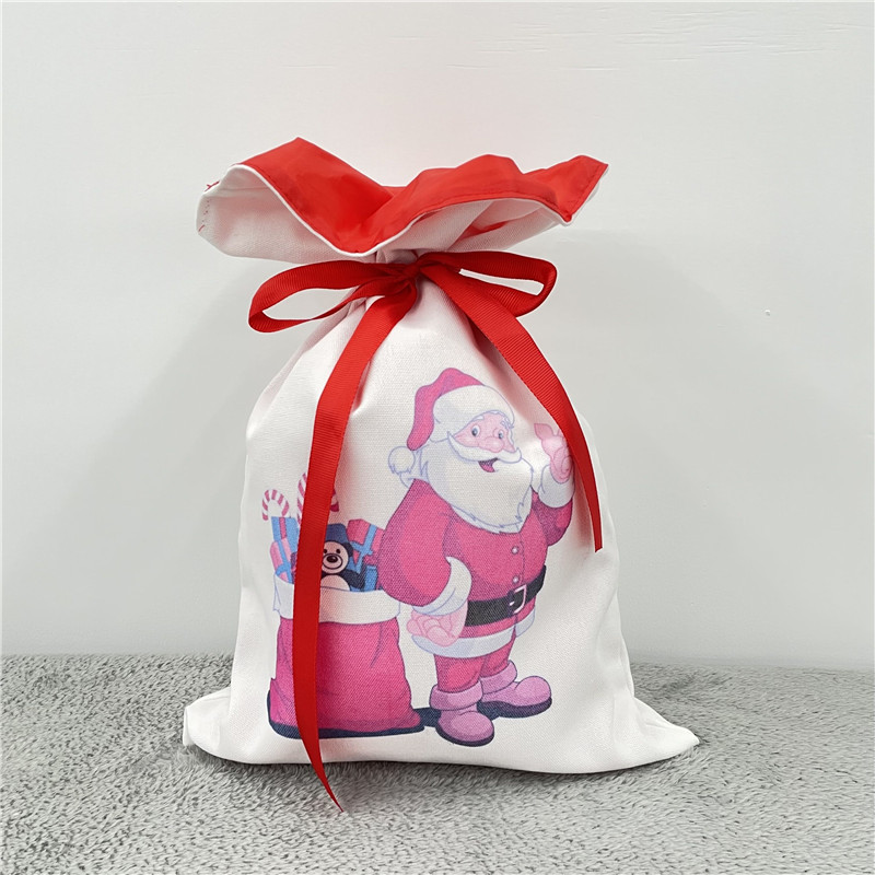 US White Color Blank Sublimation Christmas Bags 50pcs