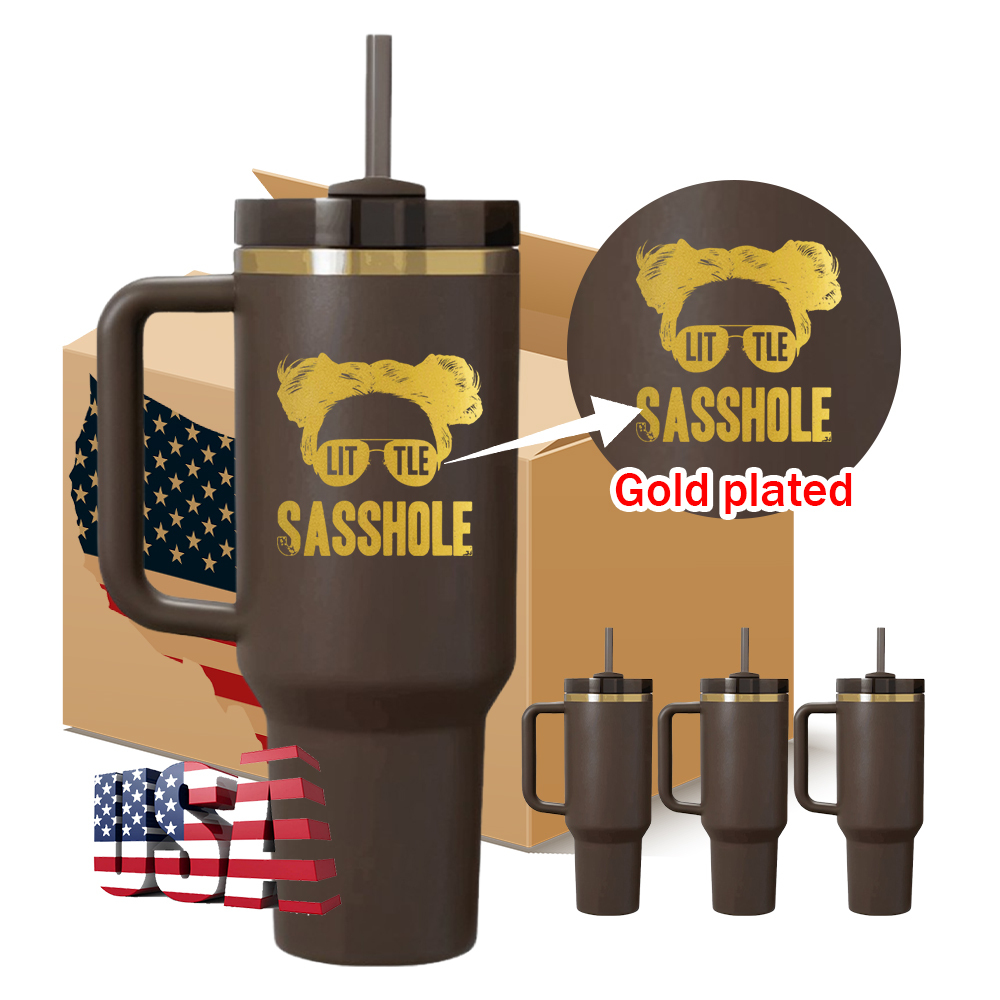 20 Pack YIPAI USA Warehouse 30oz Chocolate Mirror Gold Underneath Quencher Tumbler With Colored Straw