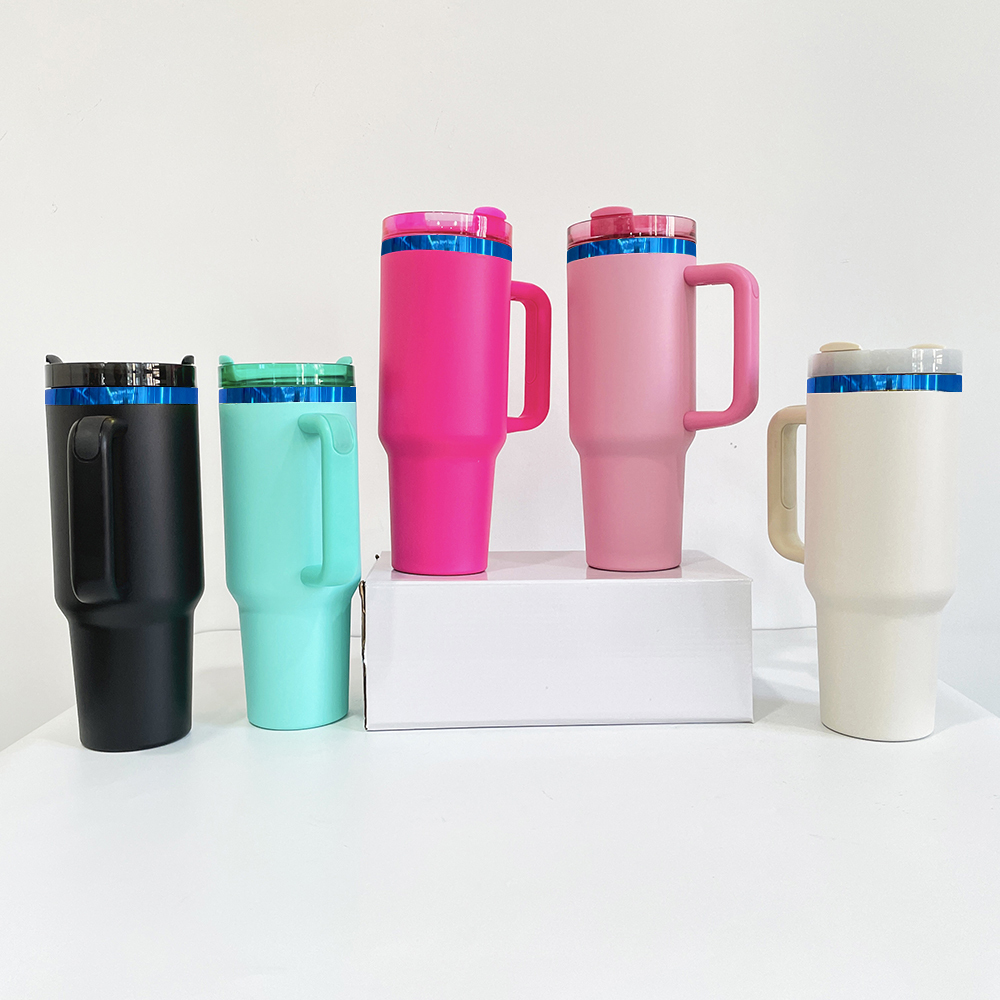 20 Pack YIPAI USA Warehouse 40oz Blue Underneath Mix Color Powder Coat H2.0 Quencher Tumblers