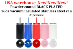 16oz mixed colors-25pcs- black plated