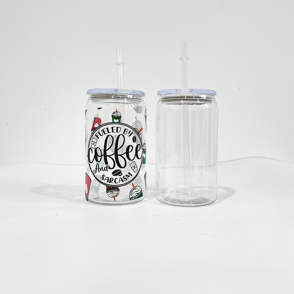 60 Pack YIPAI USA Warehouse Libby Style 16oz 20oz Clear Color Plastic Cup With PP Lids for UV DTF Wraps and Vinyl
