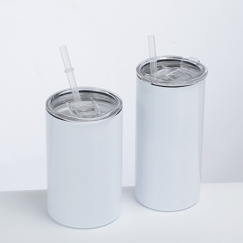 50 Pack YIPAI USA Warehouse 12oz blank sublimation Can Cooler with 2 lids fatty and skinny style for choose