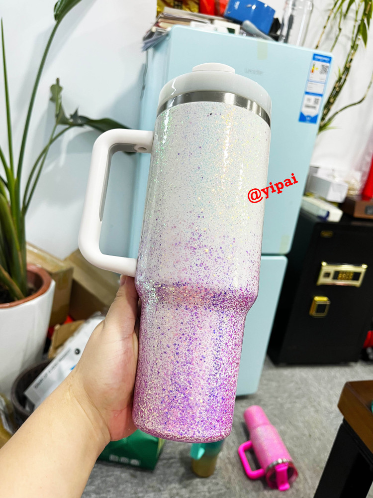 20pack Yipai China warehouse wholesale blank epoxy Starry Sky glitter tumblers for UV dtf wraps and vinyl