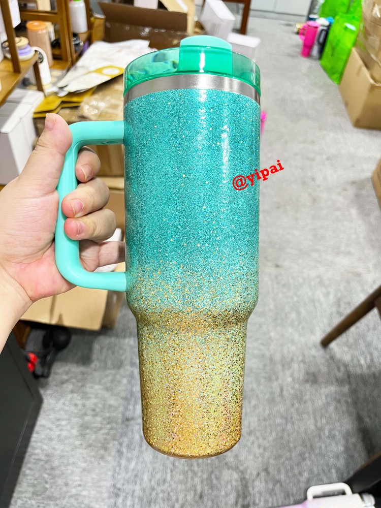 20pack Yipai China warehouse wholesale blank epoxy Starry Sky glitter tumblers for UV dtf wraps and vinyl