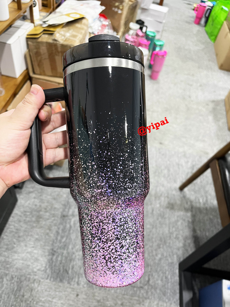 20pack Yipai China warehouse wholesale blank epoxy Starry Sky glitter tumblers for UV dtf wraps and vinyl