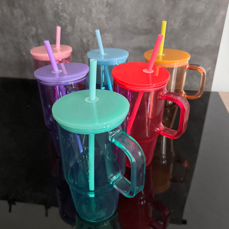 20Pack Yipai China warehouse blank sublimation 20oz glass mugs with handle suitable for sublimation and UV DTF wraps