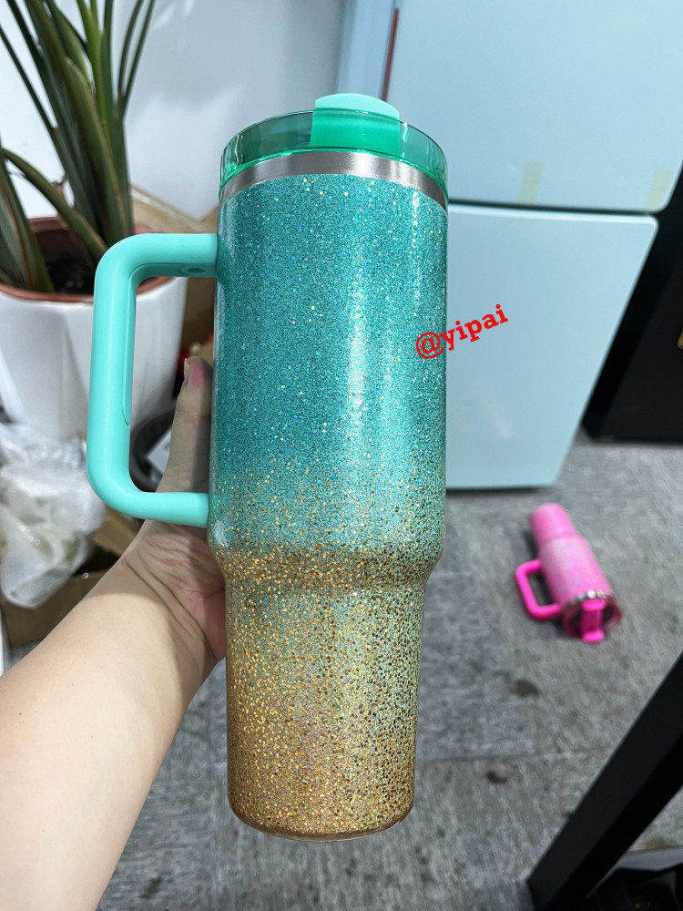 20pack Yipai China warehouse wholesale blank epoxy Starry Sky glitter tumblers for UV dtf wraps and vinyl