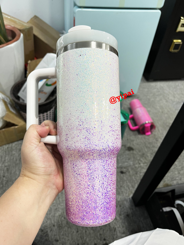20pack Yipai China warehouse wholesale blank epoxy Starry Sky glitter tumblers for UV dtf wraps and vinyl